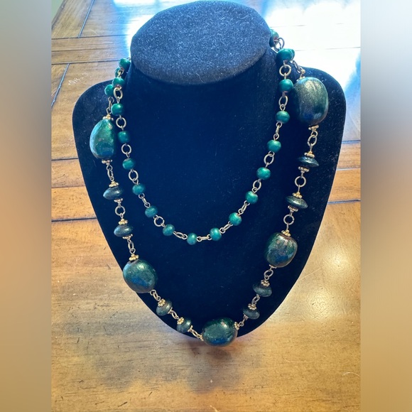 Jewelry Bundle - Green Color 9 Necklaces - Picture 11 of 12